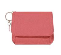 Porte-Monnaie en Cuir, Petit Sac à Main avec Pendentif, Porte-Monnaie Fait à la Main, Porte-Monnaie en Cuir avec Compartiment pour Cartes et Fermeture éclair, Sac à Main plié pour Femmes, foncé,