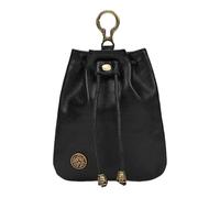 Porte-monnaie en cuir, pochette rétro avec cordon de serrage, 11,2 cm, porte-clés organiseur de pièces avec matériau durable, petit sac à dés, pochette de ceinture avec fermeture sécurisée