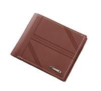 Porte Monnaie en Cuir Portefeuille Court Horizontal en Cuir Souple for Homme, Porte-Cartes de crédit et d'identité(Brown)
