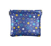 Porte-monnaie en cuir pour femme avec étoiles scintillantes pour le 4 juillet, Glitter Star 4 juillet, 4.33"(L) x 3.74"(W) x 0.39"(H), Impression, Glitter Star 4 Juillet, 4.33"(L) x 3.74"(W) x