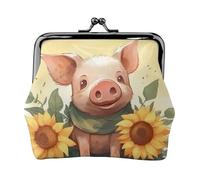 Porte-monnaie en cuir pour femme avec serrure à baiser, porte-monnaie souriant