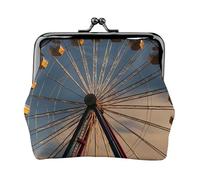 Porte-monnaie en cuir pour femme avec verrou de baiser, grande roue d'embrayage, mini porte-monnaie