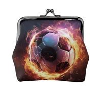 Porte-monnaie en cuir pour femme avec verrou de baiser, porte-monnaie en forme de ballon de football, mini porte-monnaie