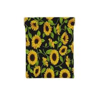 Porte-monnaie en cuir pour femme, beau tournesol, portefeuille fin avec blocage RFID pour homme, mini pochette zippée, organiseur de petits articles pour espèces, pièces de monnaie, cartes, fermeture