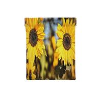 Porte-monnaie en cuir pour femme, beau tournesol, portefeuille fin avec blocage RFID pour homme, mini pochette zippée, organiseur de petits articles pour espèces, pièces de monnaie, cartes, fermeture