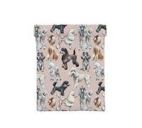 Porte-monnaie en cuir pour femme, caniche, portefeuille fin avec blocage RFID pour homme, mini pochette à fermeture éclair, organiseur de petits articles pour espèces, pièces de monnaie, cartes