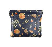 Porte-monnaie en cuir pour femme et fille - Mini porte-monnaie unique - Happy Autumn et Thanksgiving, Happy Autumn And Thank Giving, 1 Size, Accessoire de voyage