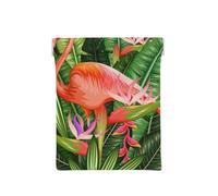 Porte-monnaie en cuir pour femme, flamant rose tropical, portefeuille fin avec blocage RFID pour homme, mini pochette à fermeture éclair, organiseur de petits articles pour espèces, pièces de monnaie