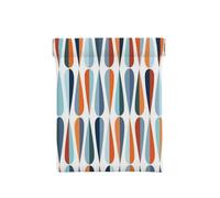 Porte-monnaie en cuir pour femme, formes modernes du milieu du siècle, portefeuille fin avec blocage RFID pour homme, mini pochette zippée, organiseur de petits articles pour espèces, pièces de