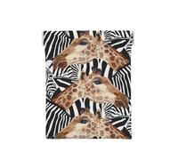 Porte-monnaie en cuir pour femme, girafe zébrée, portefeuille fin avec blocage RFID pour homme, mini pochette à fermeture éclair, organiseur de petits articles pour espèces, pièces de monnaie, cartes