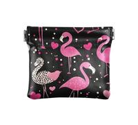 Porte-monnaie en cuir pour femme Motif flamant rose pêche Happy Valentine's Day, Happy Valentine's Day Flamingo Peach, decoration