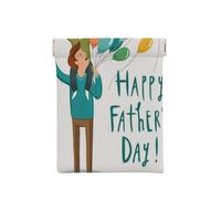 Porte-monnaie en cuir pour femme, motif Happy Fathers Day by Son, portefeuille fin avec blocage RFID pour homme, mini pochette zippée, organiseur de petits articles pour espèces, pièces de monnaie