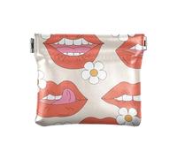 Porte-monnaie en cuir pour femme Motif lèvres de bande dessinée Pop Art Pochette fantaisie Poche Sac à main de maquillage pour femmes filles, Pop Art Lèvres Féminines BD, 1 Size, Accessoire de voyage