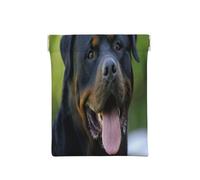 Porte-monnaie en cuir pour femme, papier peint Rottweiler, portefeuille fin avec blocage RFID pour homme, mini pochette zippée, organiseur de petits articles pour espèces, pièces de monnaie, cartes