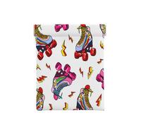 Porte-monnaie en cuir pour femme, patins à roulettes colorés, porte-monnaie fin avec blocage RFID pour homme, mini pochette à fermeture éclair, organiseur de petits articles pour espèces, pièces de