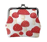 Porte-Monnaie en Cuir pour Femmes Agaric Fly Agaric Red Champignons, Petite Pochette à la Monnaie avec Fermoir à Fermeture Kiss-Lock Fermeture à Boucle Portefeuille pour Cadeau de Fille