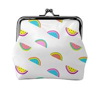 Porte-Monnaie en Cuir pour Femmes pastèque colorée drôle, Petite Pochette de Monnaie avec Portefeuille à Boucle de Fermeture à Fermoir à Verrouillage pour Cadeau de Fille