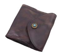 Porte-monnaie en cuir pour homme | Poche à monnaie en cuir synthétique | avec compartiments et emplacements pour cartes - Porte-monnaie compact à trois volets, portefeuille portable multifonction po