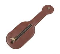 Porte-monnaie en cuir pour l'extérieur, auto-défense Boston Paddle rétro, pochette de rangement à suspendre à la taille (rouge foncé)