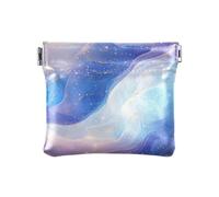 Porte-monnaie en cuir PU étanche avec motif cœur Bubble Dream Color pour femmes, garçons et filles, Energetic Blue Pink Purple, 1 size, Moderne