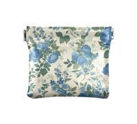 Porte-monnaie en cuir style vintage motif floral roses bleues tendance pour femmes accessoires de voyage pour homme femme voyage guarda monedas para carro