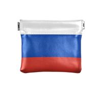 Porte-monnaie en cuir synthétique avec drapeau russe pour femme - Pratique - Organisateur de cartes pour voyage, Drapeau Russie, 1 size, Moderne