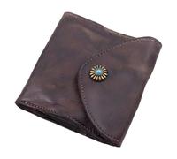 Porte-monnaie en cuir synthétique avec emplacements pour cartes, portefeuille à trois volets, porte-monnaie pour la maison et les voyages, Café noir, Refer to description, Unisexe