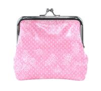 Porte-monnaie en cuir synthétique avec fermeture à glissière et feuilles de palmier vertes, 11,4 x 10,4 cm (L x H), Cœurs et cercles, one size, Cœurs et cercles