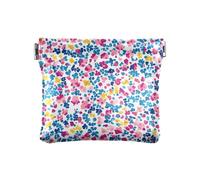 Porte-monnaie en cuir synthétique avec fleurs impressionnistes colorées pour femme