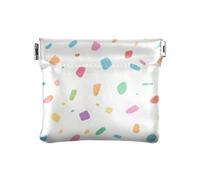 Porte-monnaie en cuir synthétique avec rubans de feu d'artifice de dessin animé blanc pour femme - Mini trousse pratique pour homme et femme - Voyage guarda monedas para carro