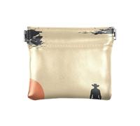 Porte-monnaie en cuir synthétique pour femme Motif camion de chantier, Western Cowboy Cowboy Cowboy Vast Desert, 1 size, Moderne