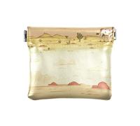 Porte-monnaie en cuir synthétique pour femme Motif camion de chantier, Western Cowboy Vast Desert, 1 size, Moderne