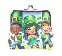Porte-monnaie en cuir synthétique pour femme, motif chats galaxie étoilée, bleu, 11,4 x 10,4 cm, Mignon St Patrick Kids Lucky, one size, Mignon St Patrick Kids Lucky