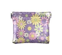 Porte-monnaie en cuir synthétique pratique pour femmes, garçons, filles, fleurs colorées et groovy, multicolore, 1 size, Moderne/ajusté