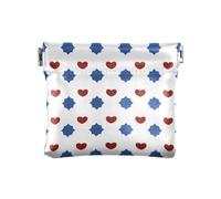 Porte-monnaie en cuir synthétique rouge et bleu avec inscription « Love 4th of July Independence Day » pour femme