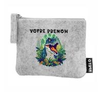 Porte Monnaie en Feutrine Motif Dinosaure Jungle Personnalisable