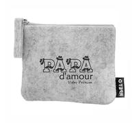 Porte Monnaie en Feutrine Motif Papa d'amour Personnalisable