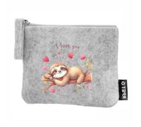 Porte monnaie en feutrine motif paresseux love