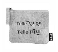 Porte Monnaie en Feutrine Motif telle Mere telle Fille