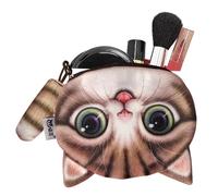 Porte-monnaie en forme d'animal pour - Porte-monnaie zippé en peluche avec décoration en forme de queue de chat, pochette portable pour téléphone portable, cartes, bijoux, clés, pour les amoureux des