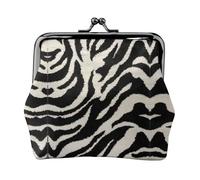 Porte-monnaie en forme d'animal zèbre, petit kit de voyage, pochette de rangement pour escapades de week-end et voyages d'affaires, Noir , Taille unique, Pochette à monnaie