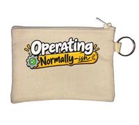 Porte-monnaie en forme de bannière avec inscription « Operating Normally Ish » Beige