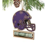 Porte-monnaie en forme de casque de football, fournitures de fête créatives en bois | Jolie pince à billets de Noël - pour arbre, anniversaire, maison, vacances, Nouvel An, enfants, adultes, famille