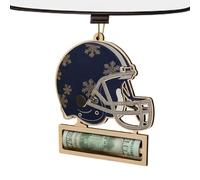 Porte-monnaie en forme de casque de football - Fournitures de fête en bois - Jolie pince à billets de Noël, pour Thanksgiving, vacances, réveillon du Nouvel An, enfants, adultes, famille, amis, maison