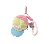 Porte-monnaie En Forme De Chapeau, Accessoire C Lip-O N, 10 X 7 X 6 Cm, Petite Pochette Porte-clés, Rangement Portable Avec Fermeture Éclair Et Bracelet, Conception De Panneau En Maille, Pour La Maiso