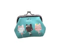 Porte-monnaie en forme de chat de dessin animé pour femmes, mini portefeuilles, enfants, sacs à argent, pochette féminine, porte-monnaie à moraillon mignon pour filles zéro portefeuille, 02, Taille
