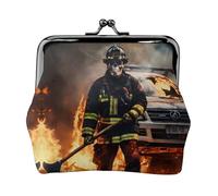 Porte-monnaie en forme de flamme de pompier pour festivals et occasions spéciales, noir, One Size, Art déco