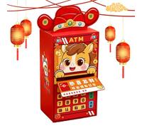 Porte-monnaie en forme de guichet automatique, enveloppe rouge chinoise ATM - pour fils, fille, famille, femmes, garçons, filles, jeunes, adolescents, épouse, mari