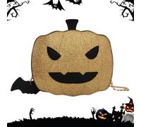 Porte-Monnaie en Forme de - Sac d'halloween avec chaîne Little Devil - Porte-Monnaie Amusant en Cuir synthétique pour Halloween pour Femmes et Filles, doré, Refer to Description