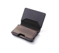 Porte-monnaie en métal Porte-monnaie Carte de crédit Microfiber Bifold Portefeuille en Aluminium Carte Menu Portefeuille d'affaires